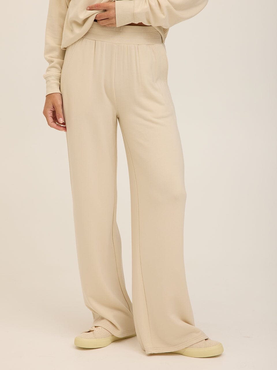 Esmeralda Feather Fleece Wide Leg Pant