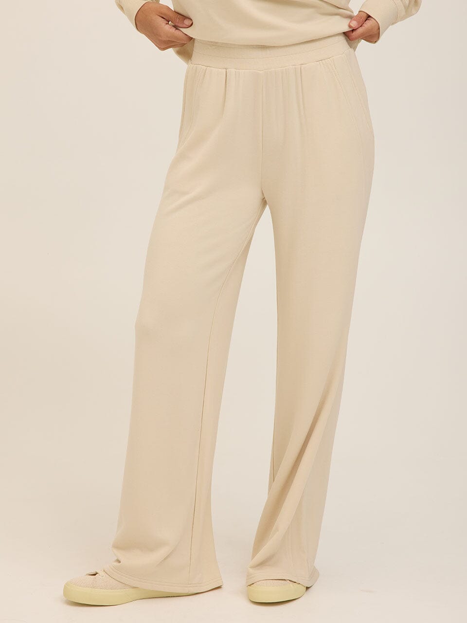 Esmeralda Feather Fleece Wide Leg Pant