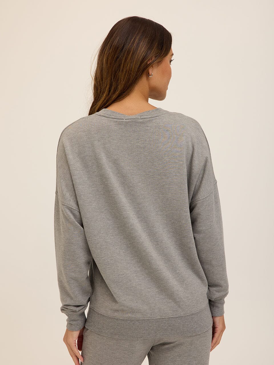 Cathy Boyfriend Feather Fleece Pullover