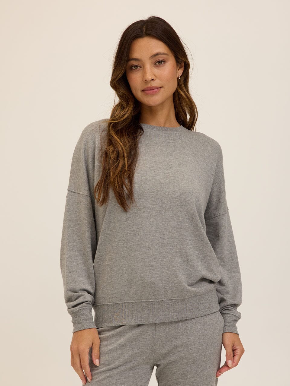 Cathy Boyfriend Feather Fleece Pullover