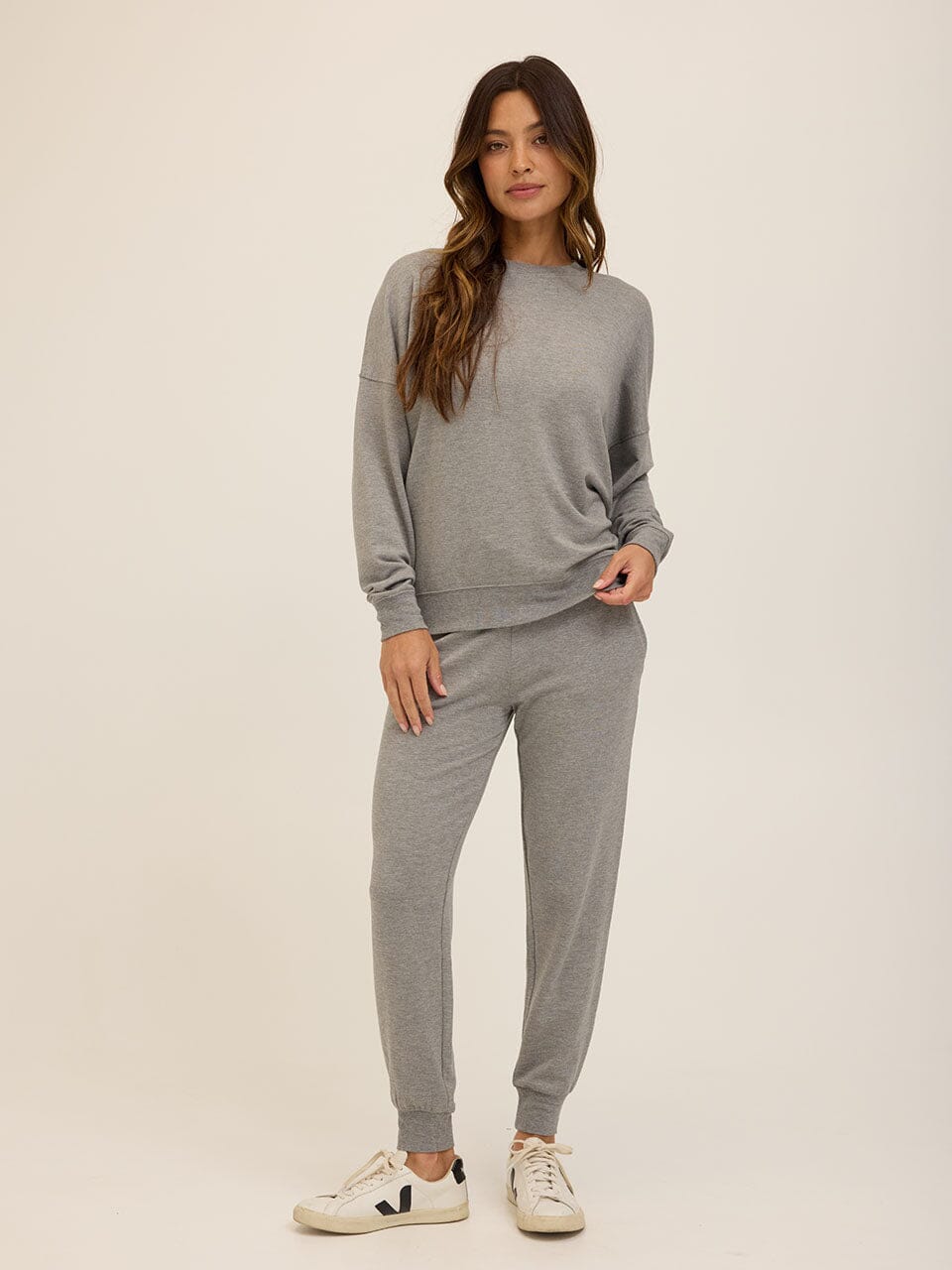 Cathy Boyfriend Feather Fleece Pullover