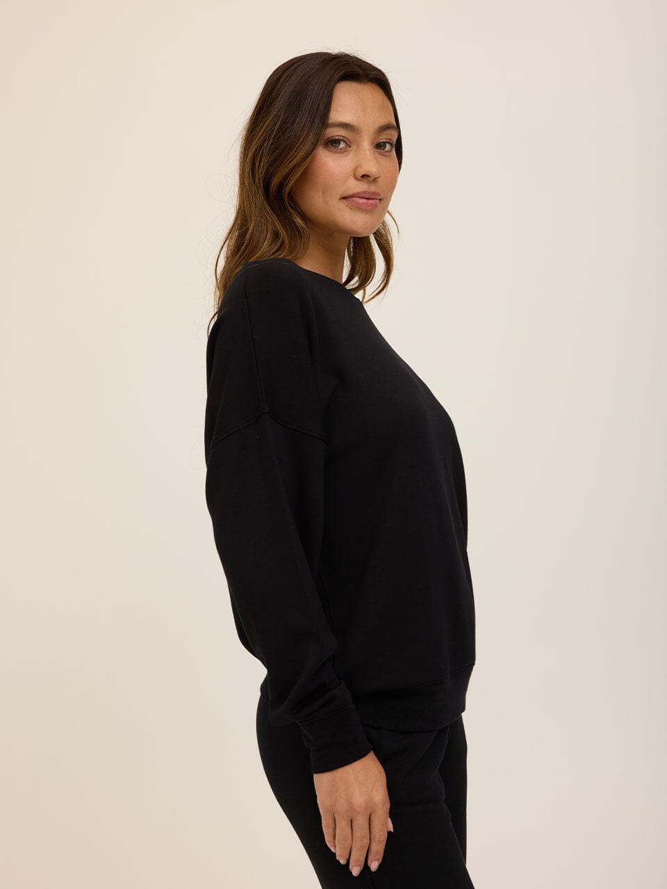 Cathy Boyfriend Feather Fleece Pullover