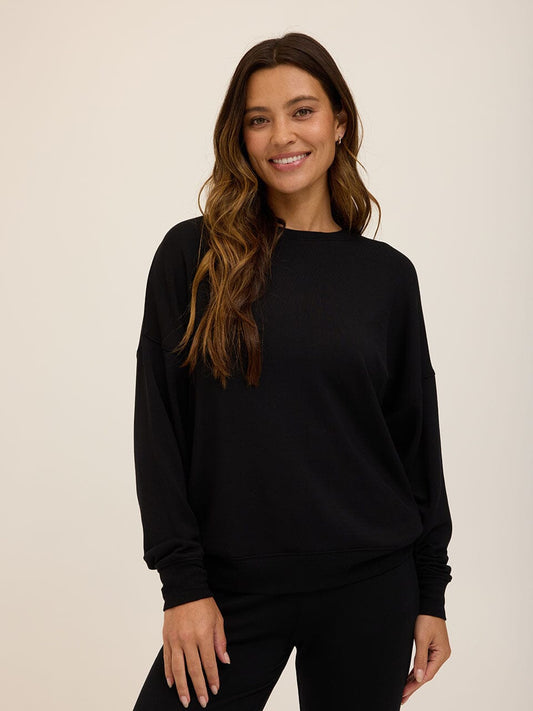 Cathy Boyfriend Feather Fleece Pullover