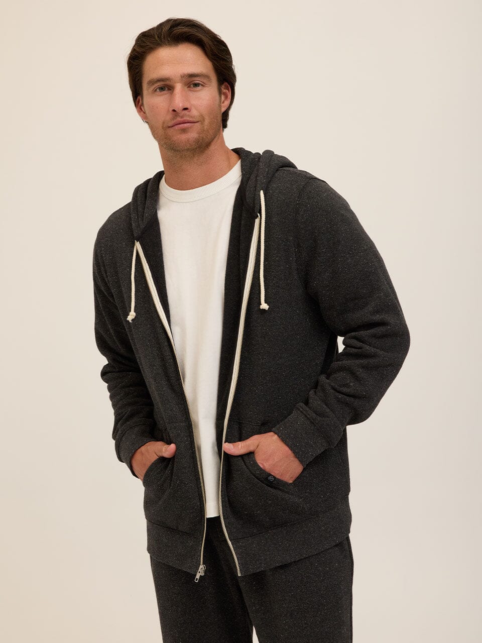Triblend Zip Fleece Hoodie