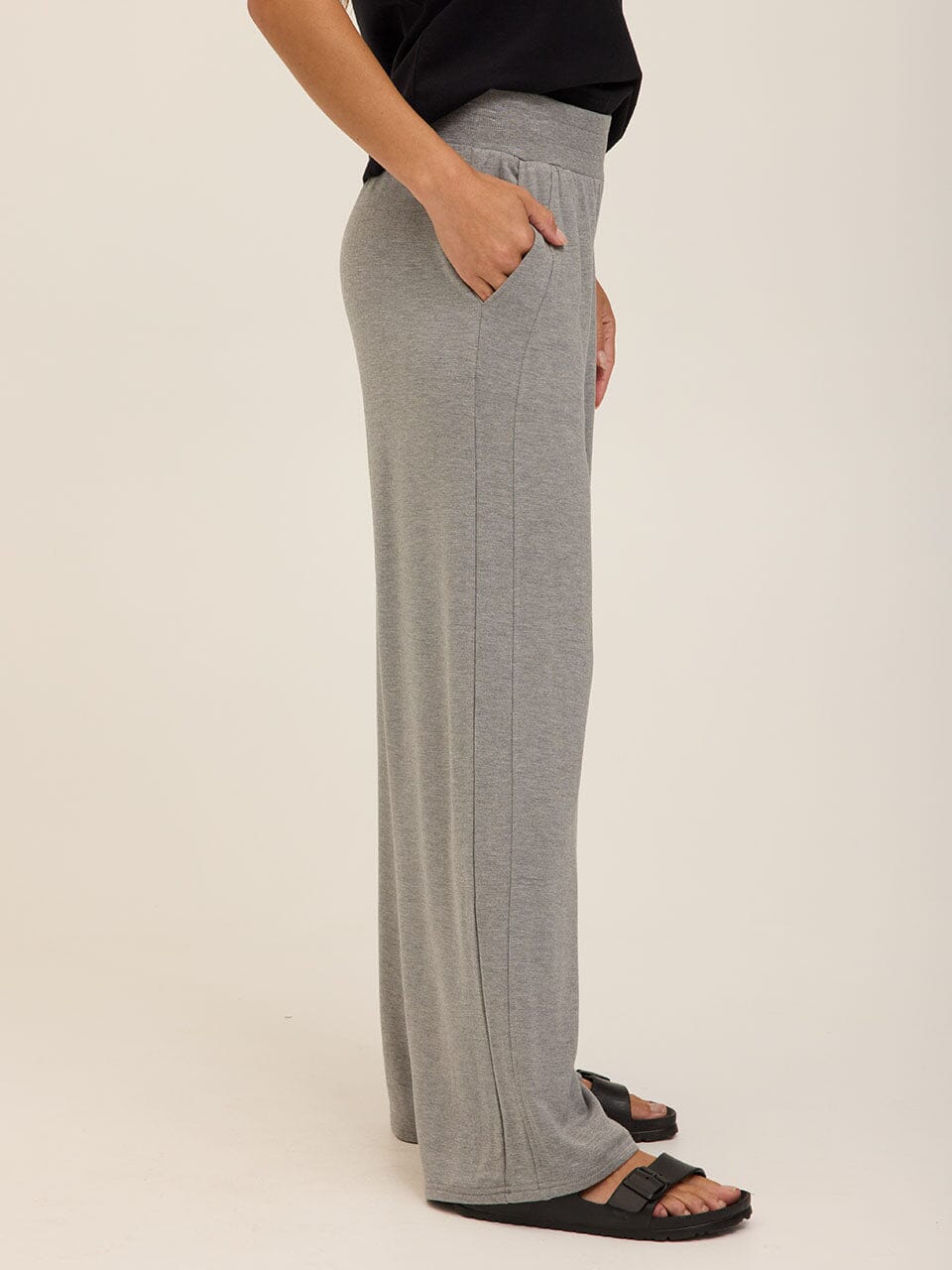 Esmeralda Feather Fleece Wide Leg Pant