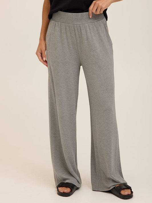 Esmeralda Feather Fleece Wide Leg Pant