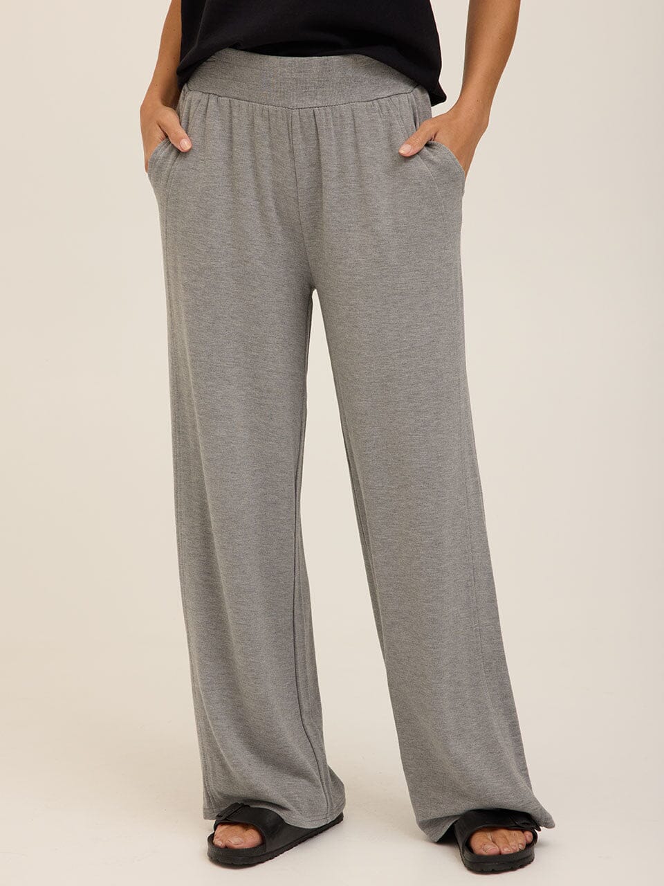 Esmeralda Feather Fleece Wide Leg Pant