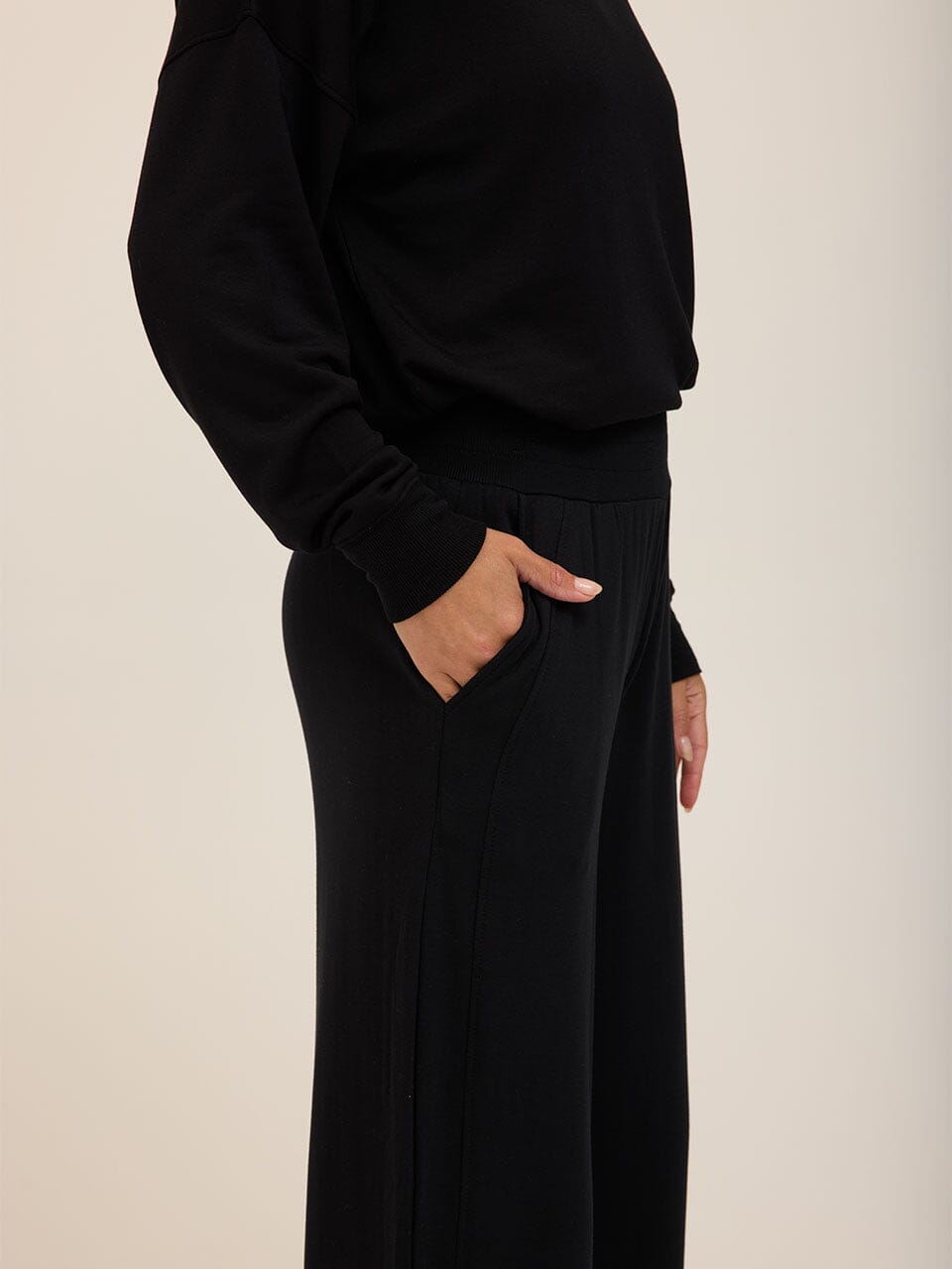 Esmeralda Feather Fleece Wide Leg Pant