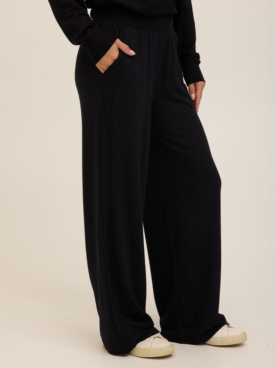 Esmeralda Feather Fleece Wide Leg Pant