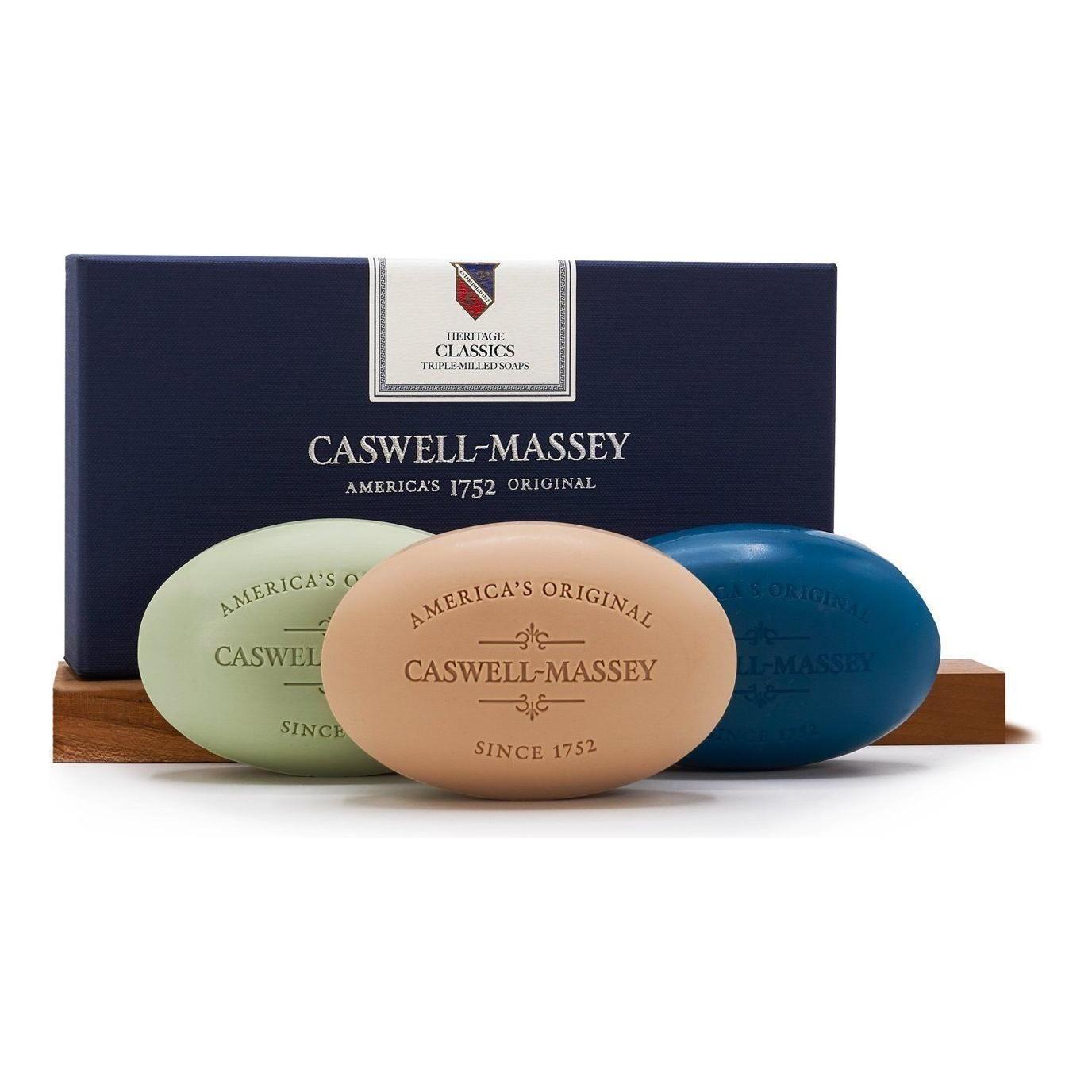 Caswell Massey Heritage Triple-Milled Bar Soaps Set of Three 5.8oz Collection