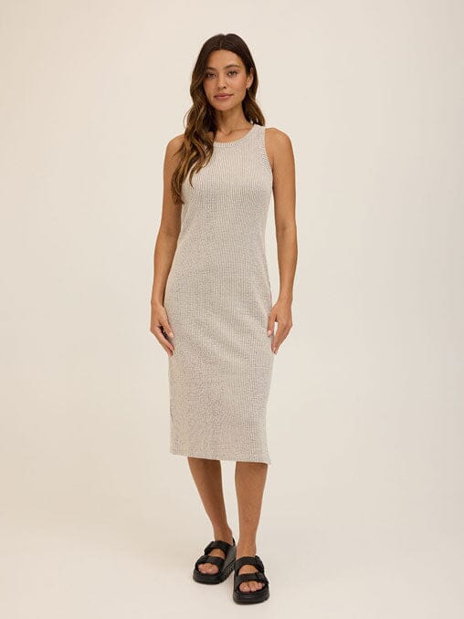 Maddy Stretch Seersucker Tank Midi Dress