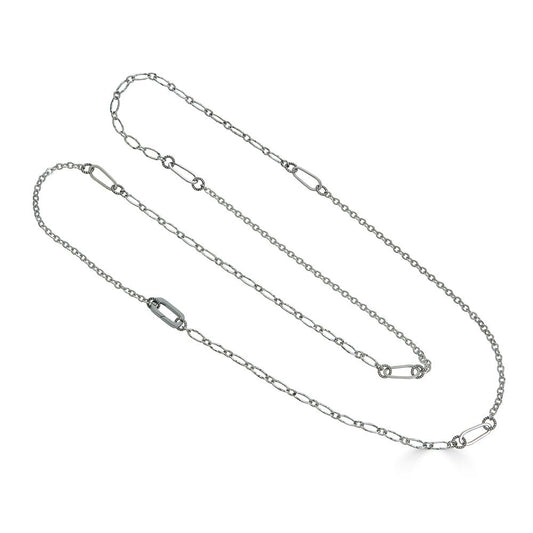 Silver Delicate Long Layering Necklace