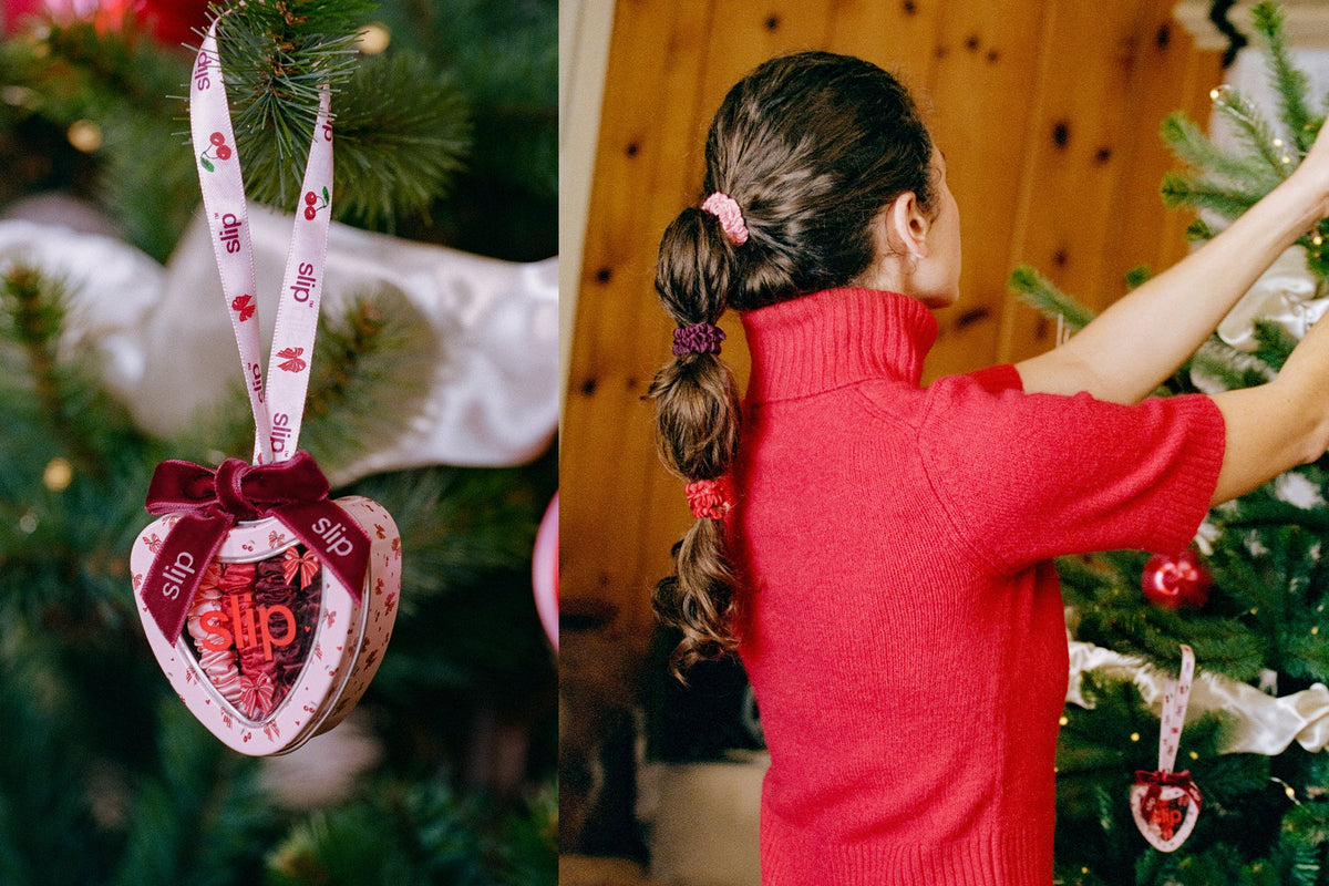 Emmie Skinny Scrunchie Tin Ornament
