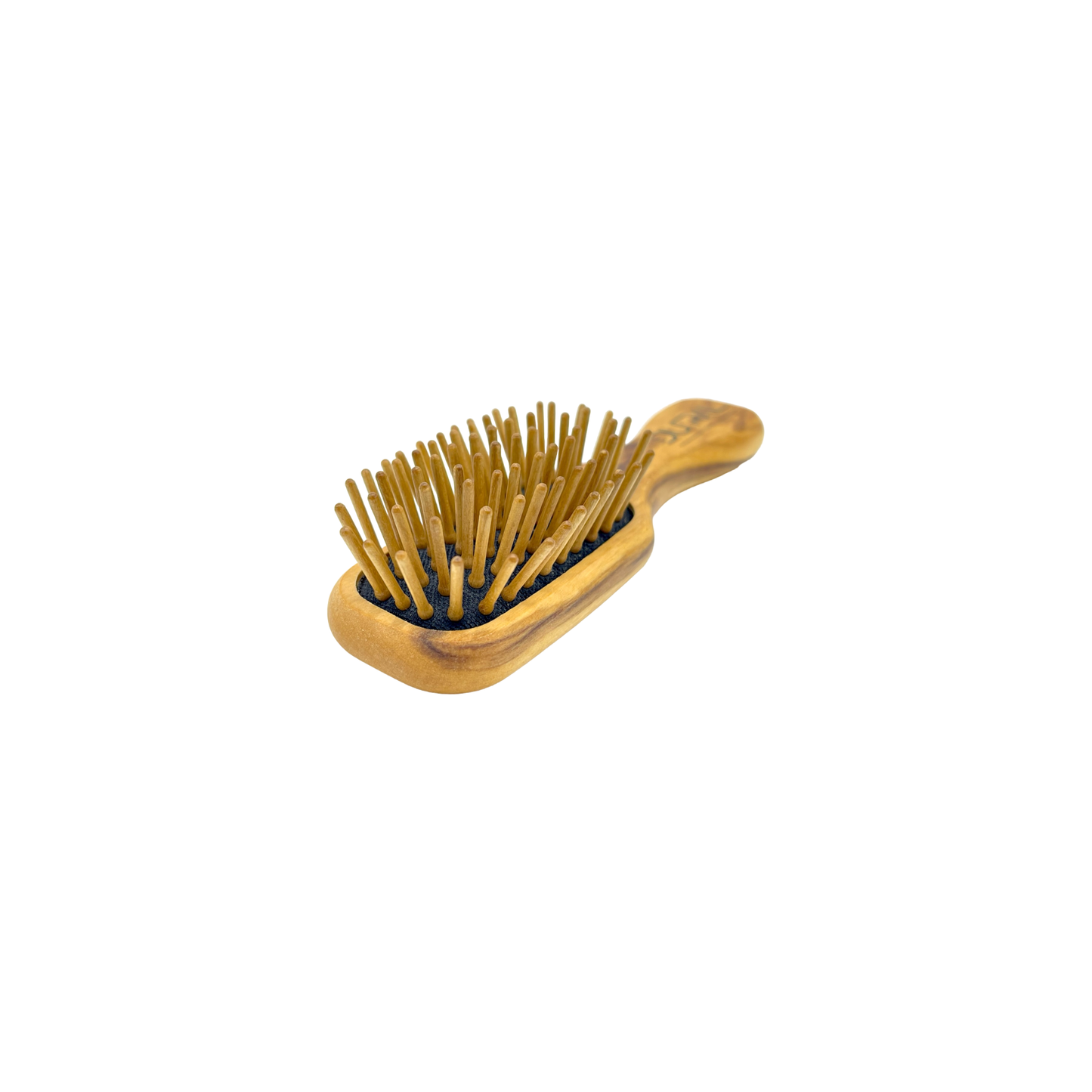 Dural Olive wood mini hair brush with rubber cushion and wooden pins