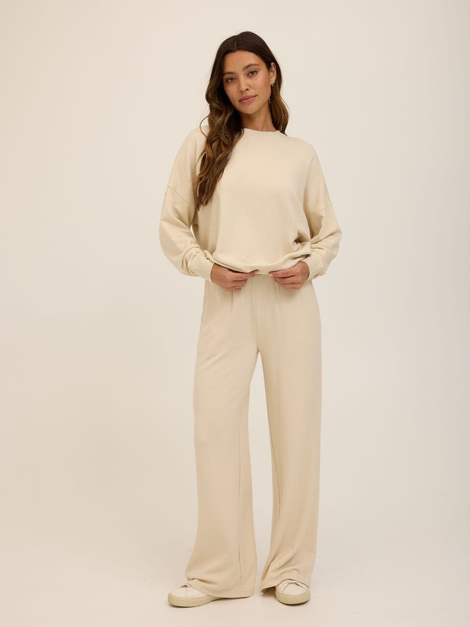 Cathy Boyfriend Feather Fleece Pullover