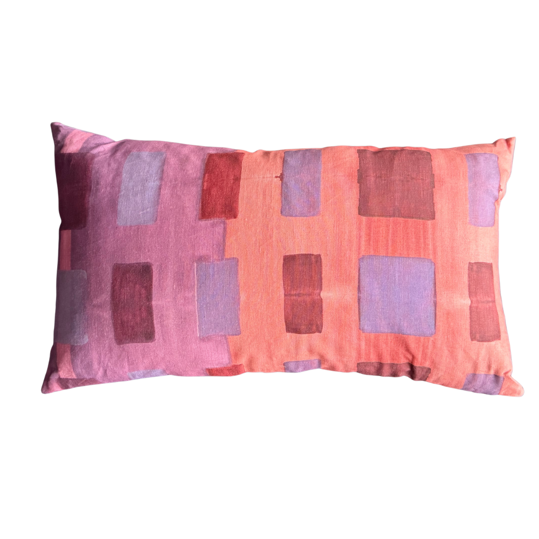 Pink Tapestry Lumbar Pillow