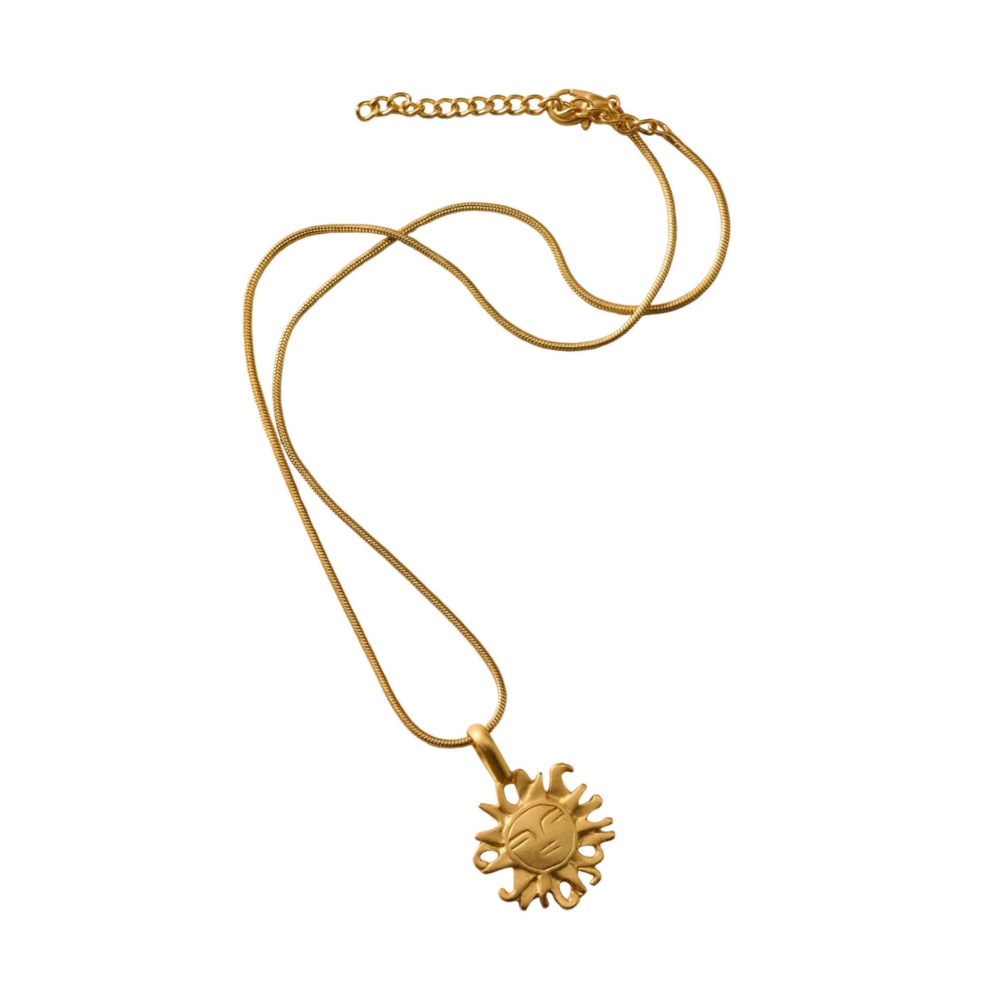 Calida Gold Plate Sun Pendant Necklace