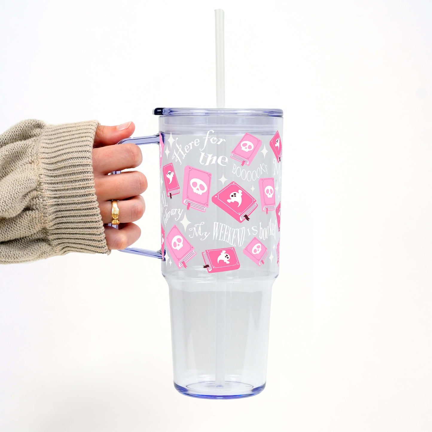 Boo-Kish Halloween Tumbler with Lid and Straw