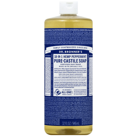 Dr. Bronner's Organic Pure Castile Liquid Soap Peppermint 32 fl oz