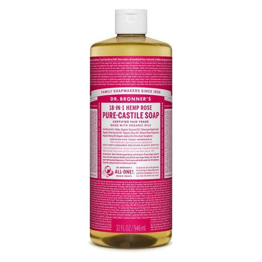 Dr. Bronner's Organic Pure Castile Liquid Soap Rose 32 fl oz