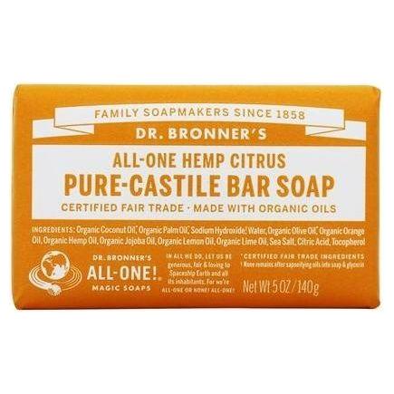 Dr. Bronner's Pure Castile Soap Bar Citrus Orange 5 oz
