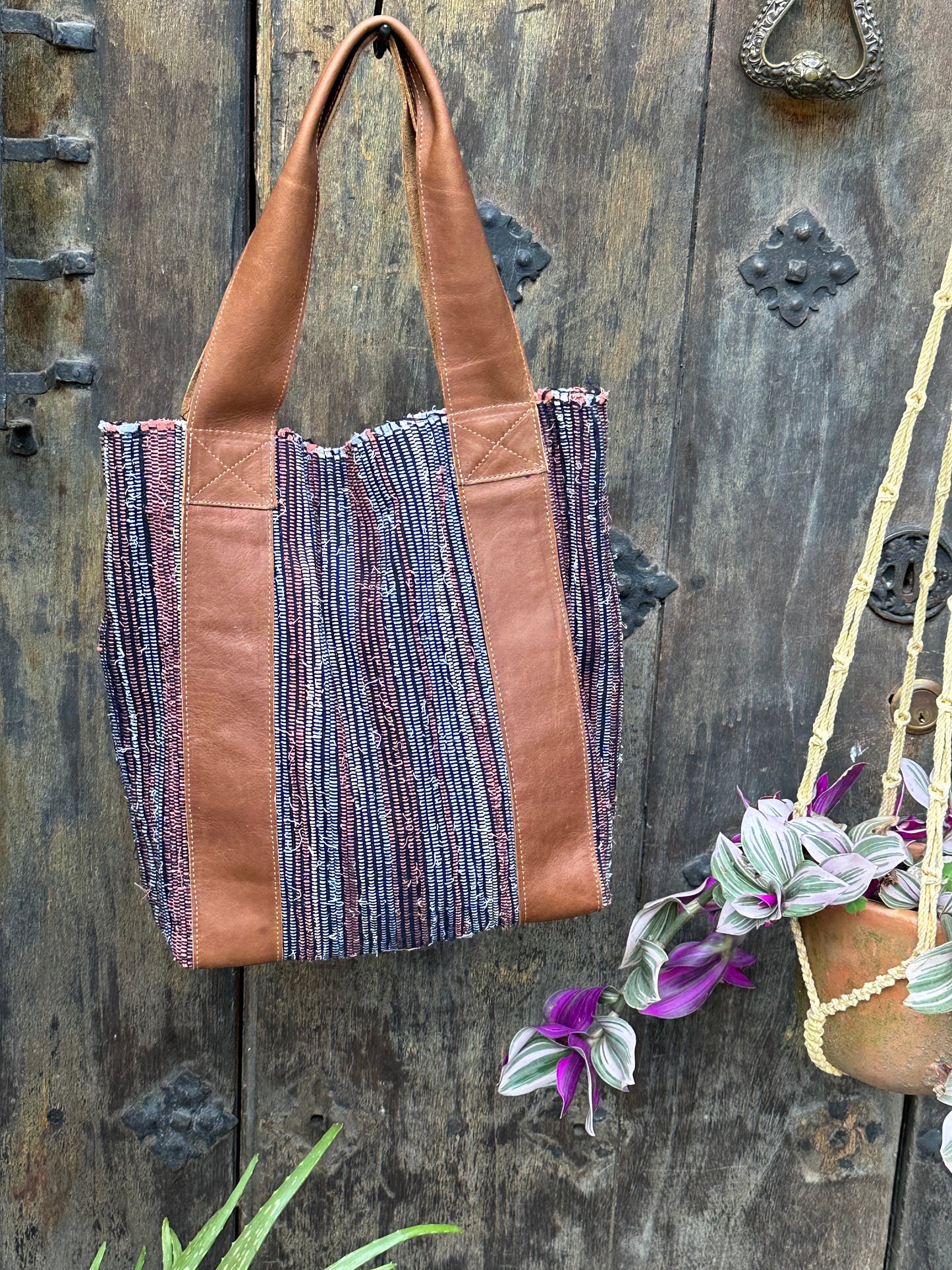 Wanderer Tote - Woven and Brown