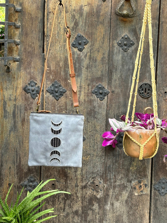 Moon Phase Medicine Bag - Cemento