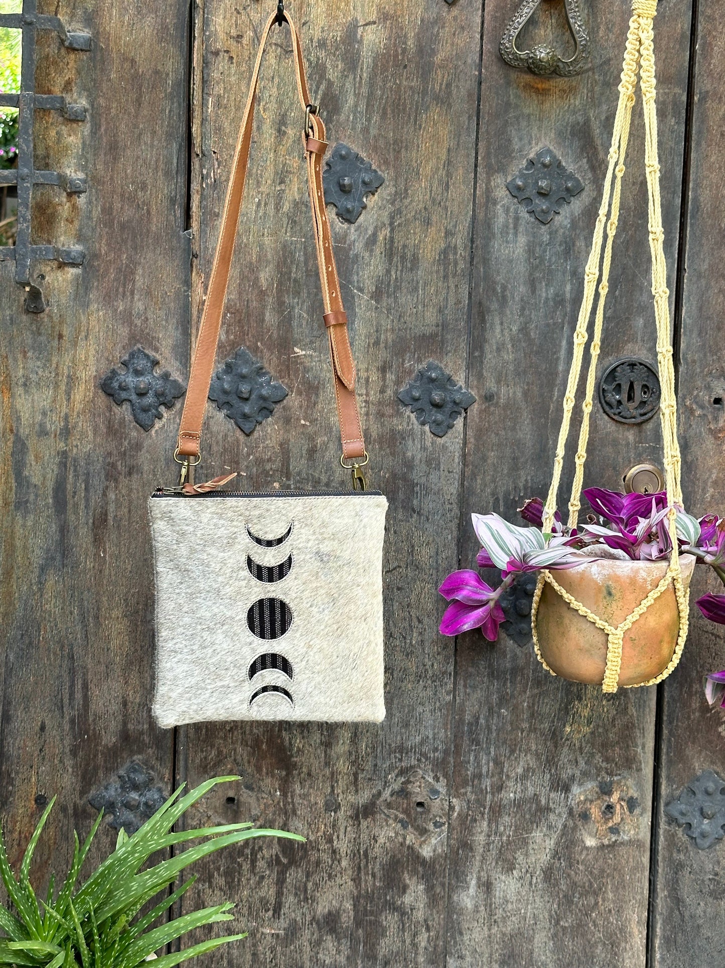 Moon Phase Medicine Bag - Hair on Hide