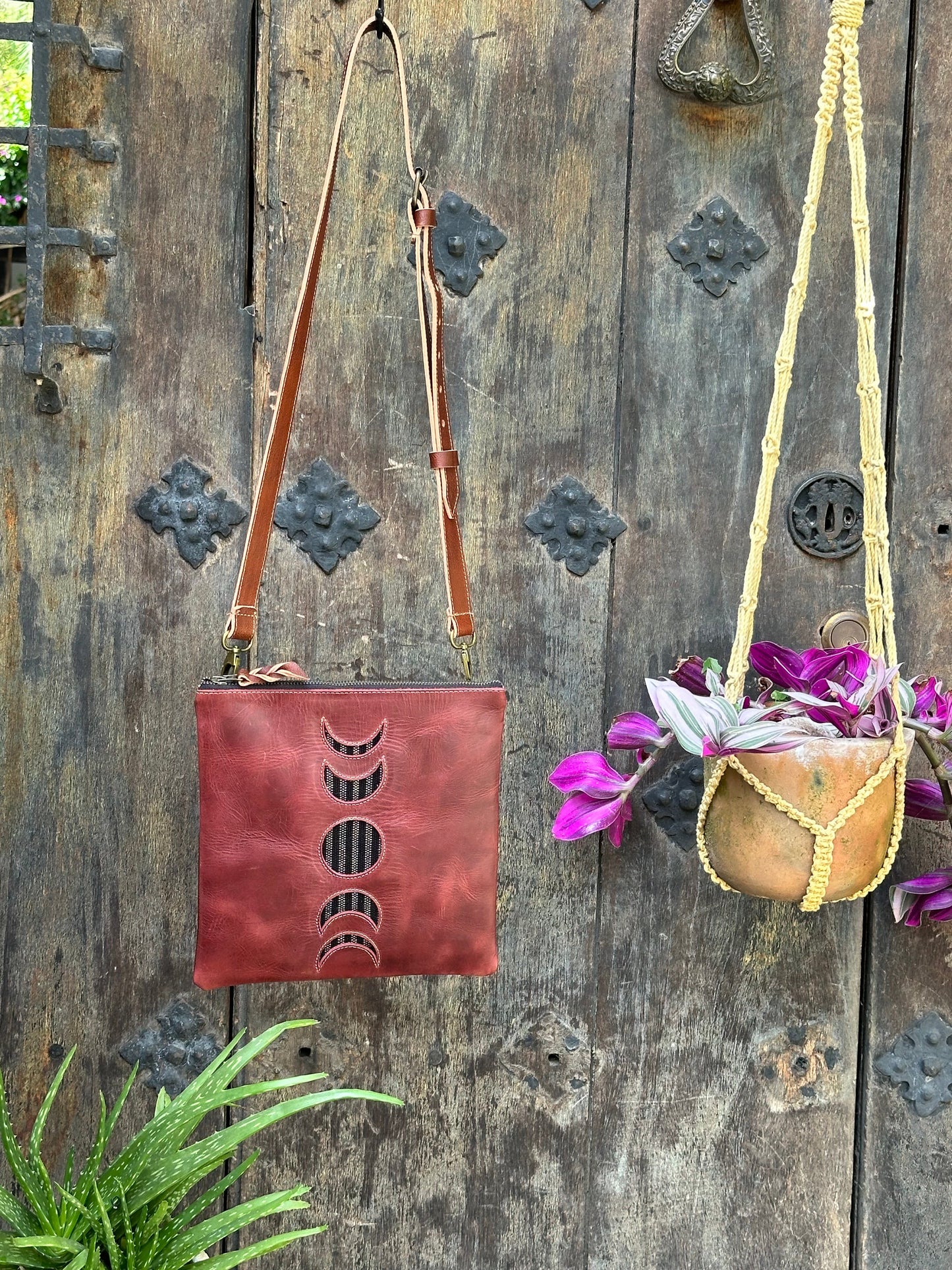 Moon Phase Medicine Bag - Pomegranate