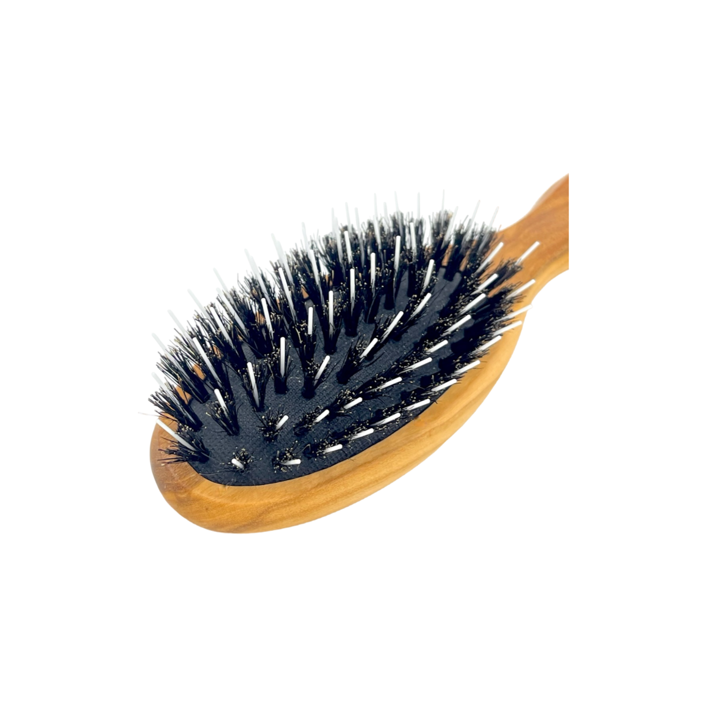 Dural Olive wood rubber cushion hair brush with boar bristles and nylon