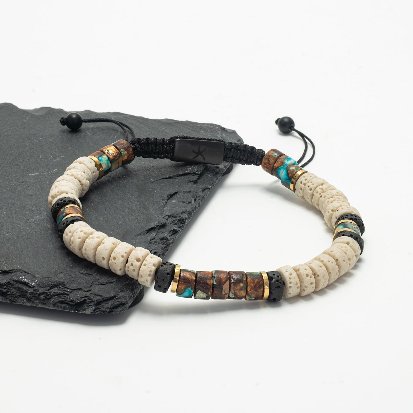 Vanguard Lava Bead Men's Bracelet