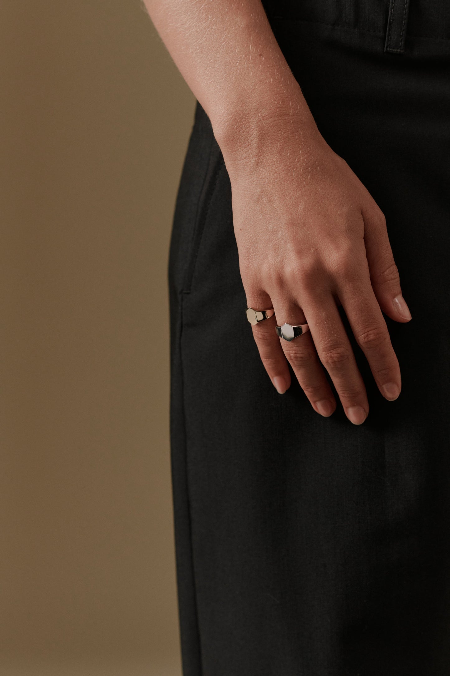 Hayden Hex Pinky Ring