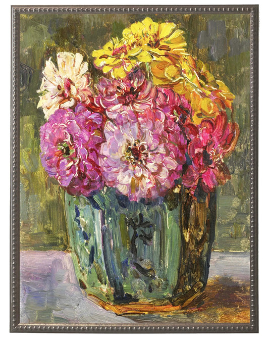 Vintage floral oil reproduction