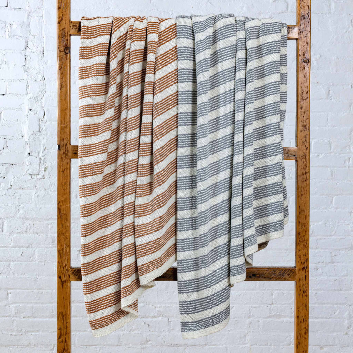 Poly Pinstripe - Indoor | Outdoor Sustainable Knit Minimalist Throw Blanket