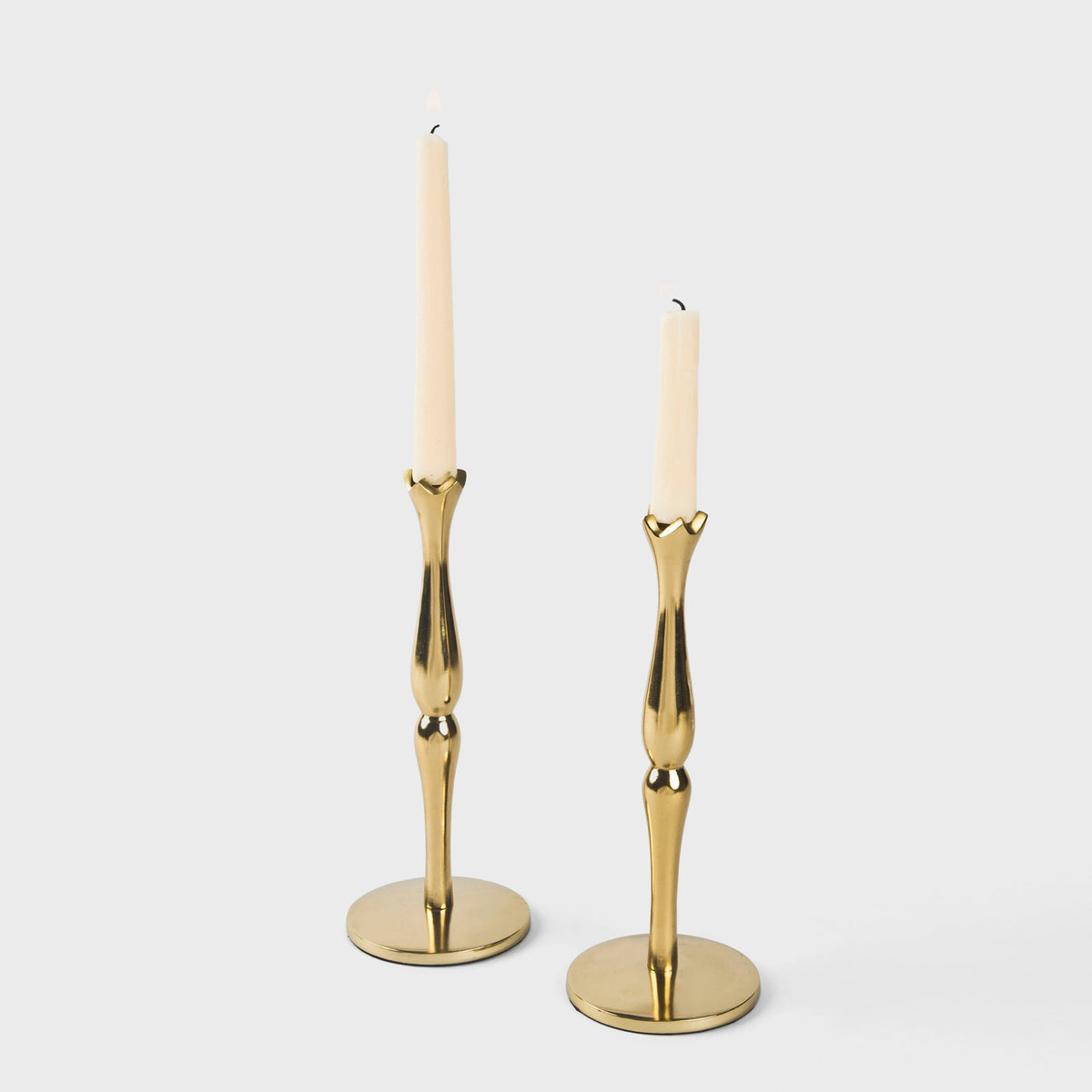 Holiday Accents Brass Candlesticks – Set of 2