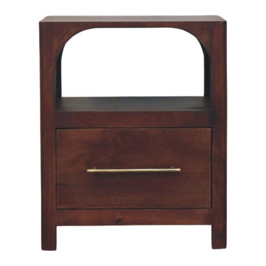 Solid Wood Arched Edge Bedside Table