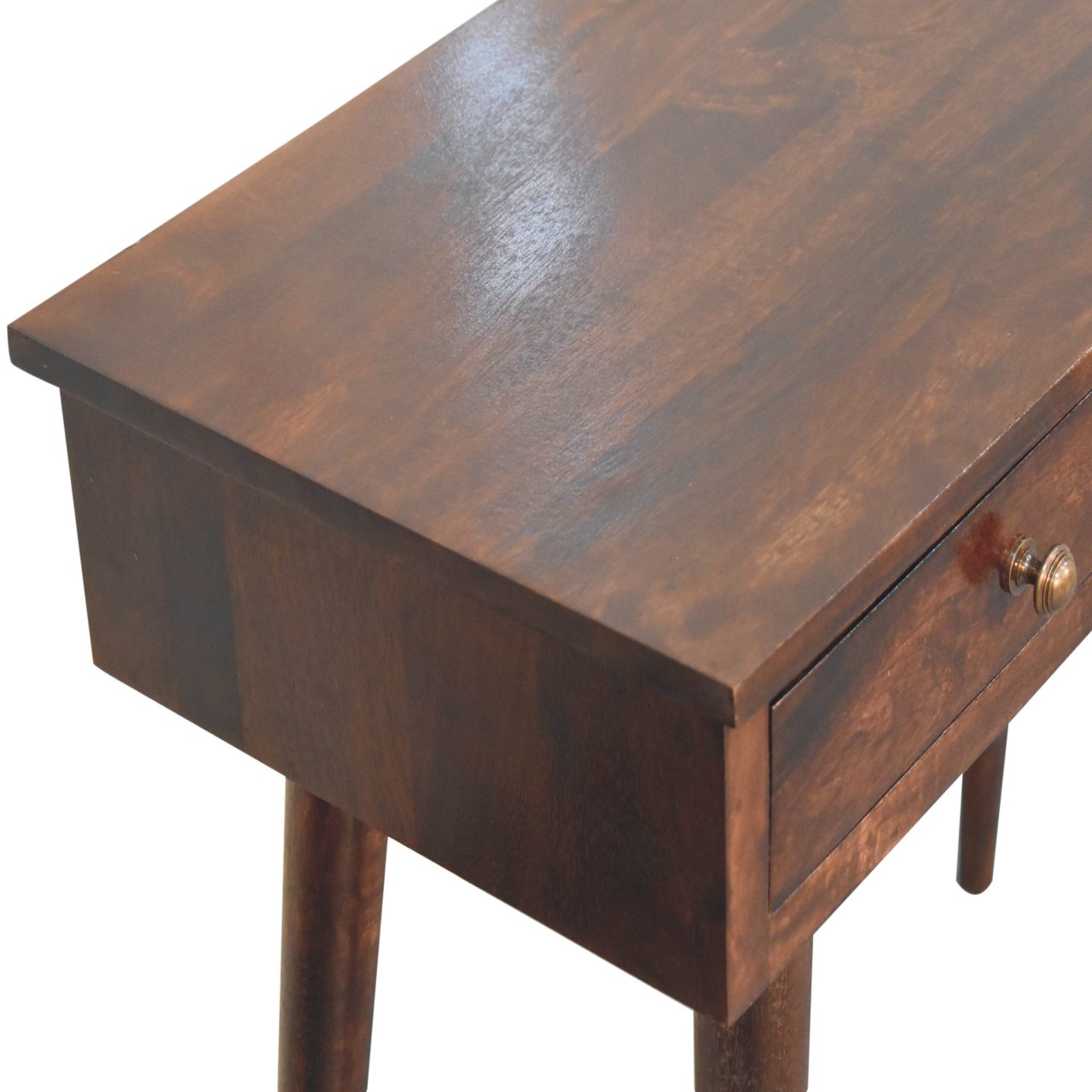 Solid Wood California Walnut Hallway 2-Drawer Console Table