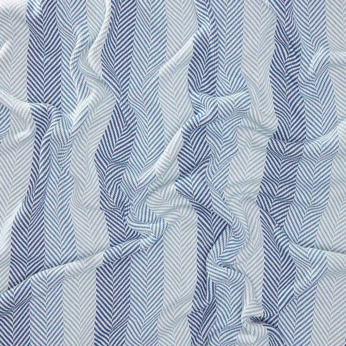 Herringbone Hues - Cotton Sustainable Knit Striped | Chevron Throw Blanket