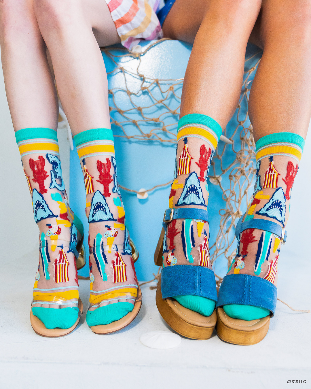 JAWS 50th Anniversary Sheer Crew Sock