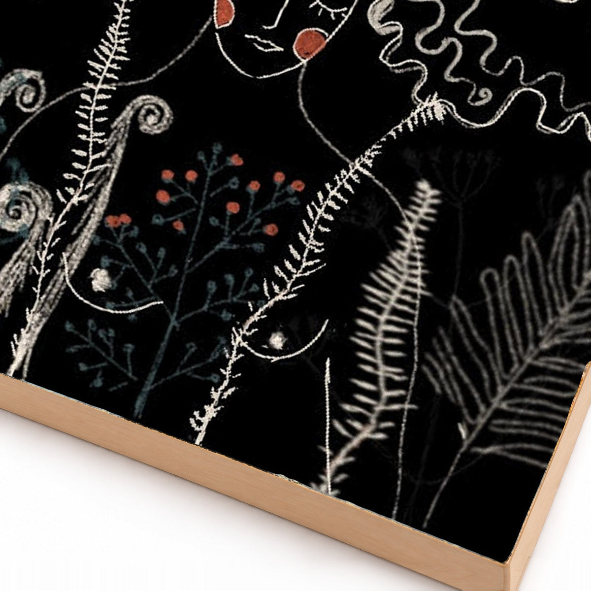 Wilderness Is Me: Feminine Nude Art Print on Board, Woman in a Night Forest