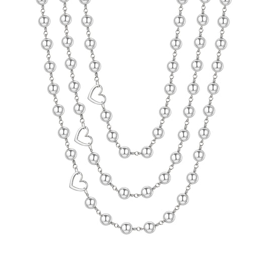 La Princesa Silver on Silver Hematite Necklace