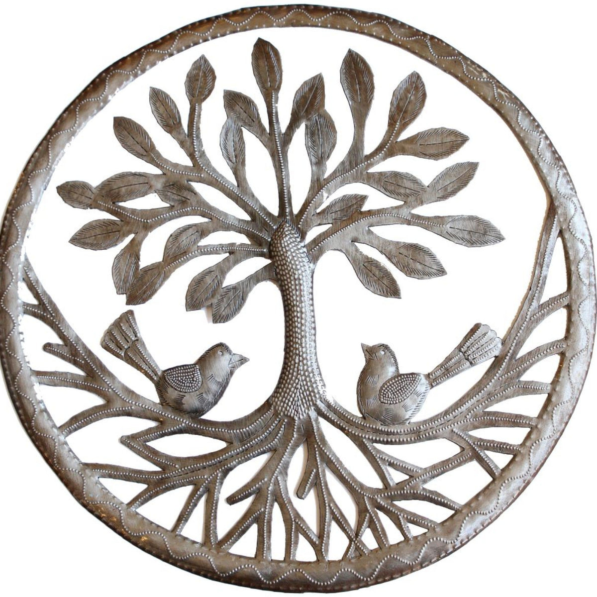 Haitian Tree of Life Metal Art - Round