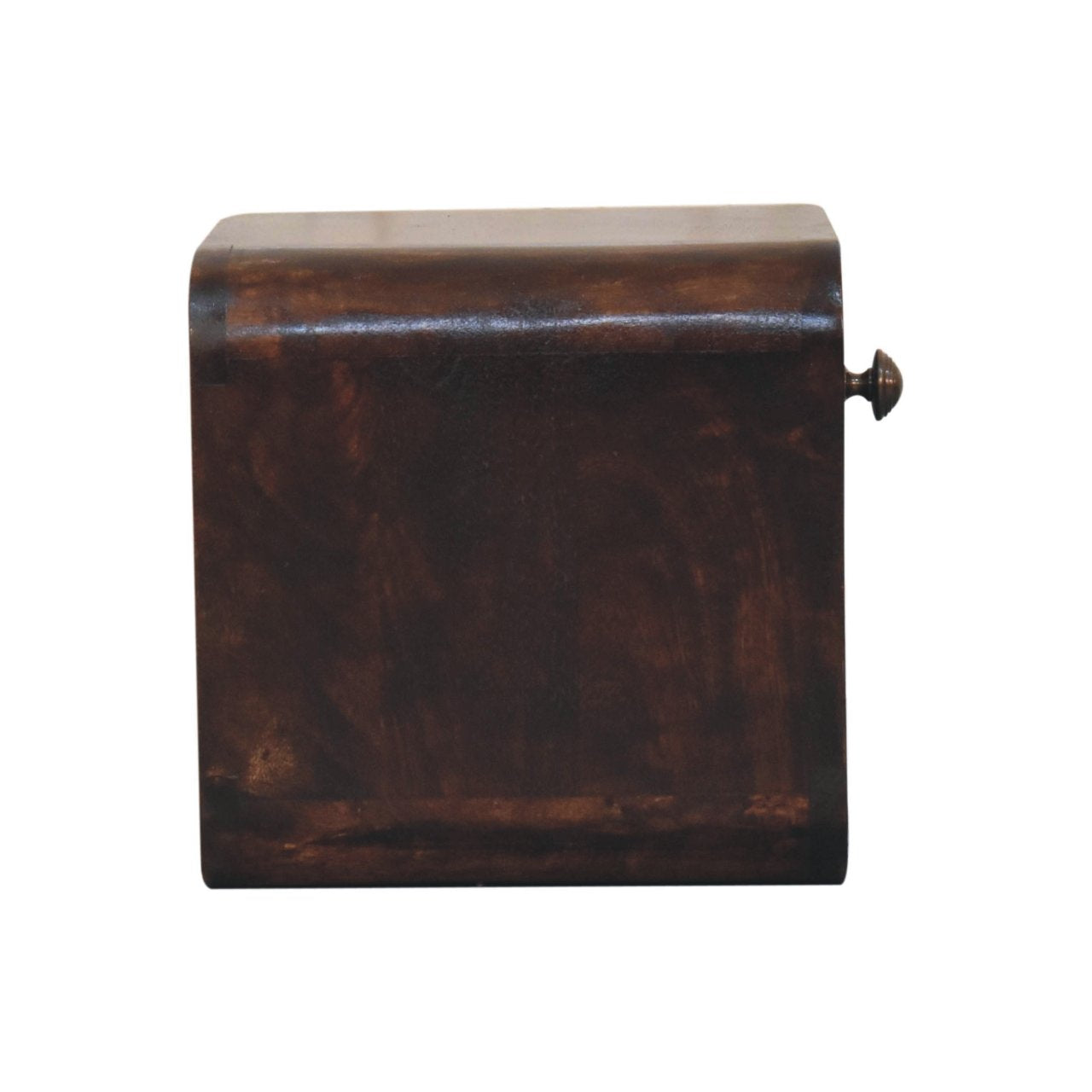 Solid Wood Mini Curved California Walnut Wall-Mounted Bedside Table