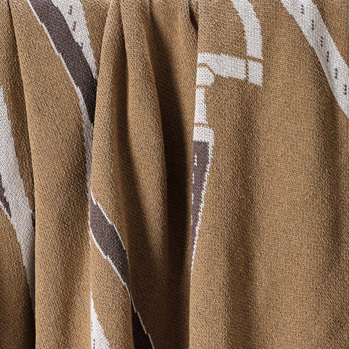 Equestrian Tack - Cotton Sustainable Knit Patterned Throw Blanket