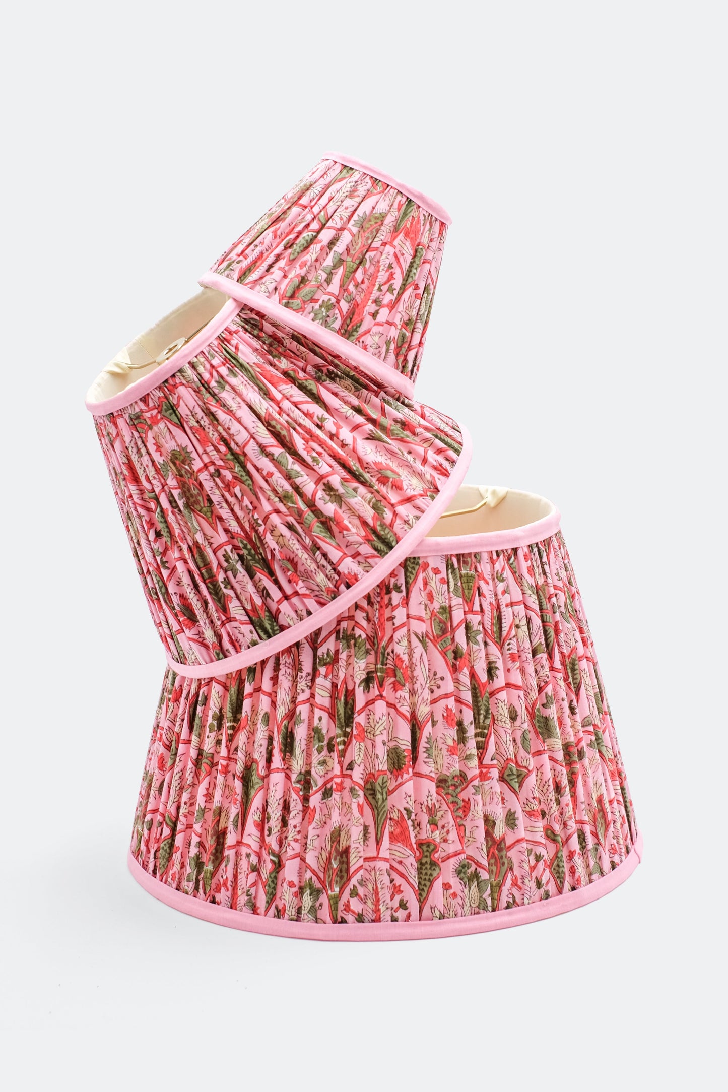 14” Pleated Empire Lampshade — Blockprint