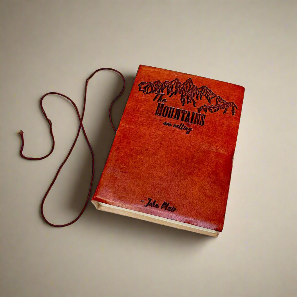 John Muir Quote Leather Journal