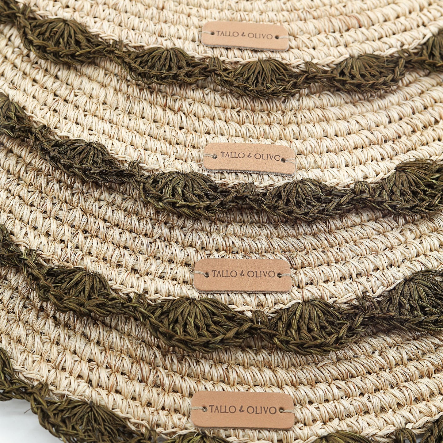 S/4 Hand Crocheted Round Placemat