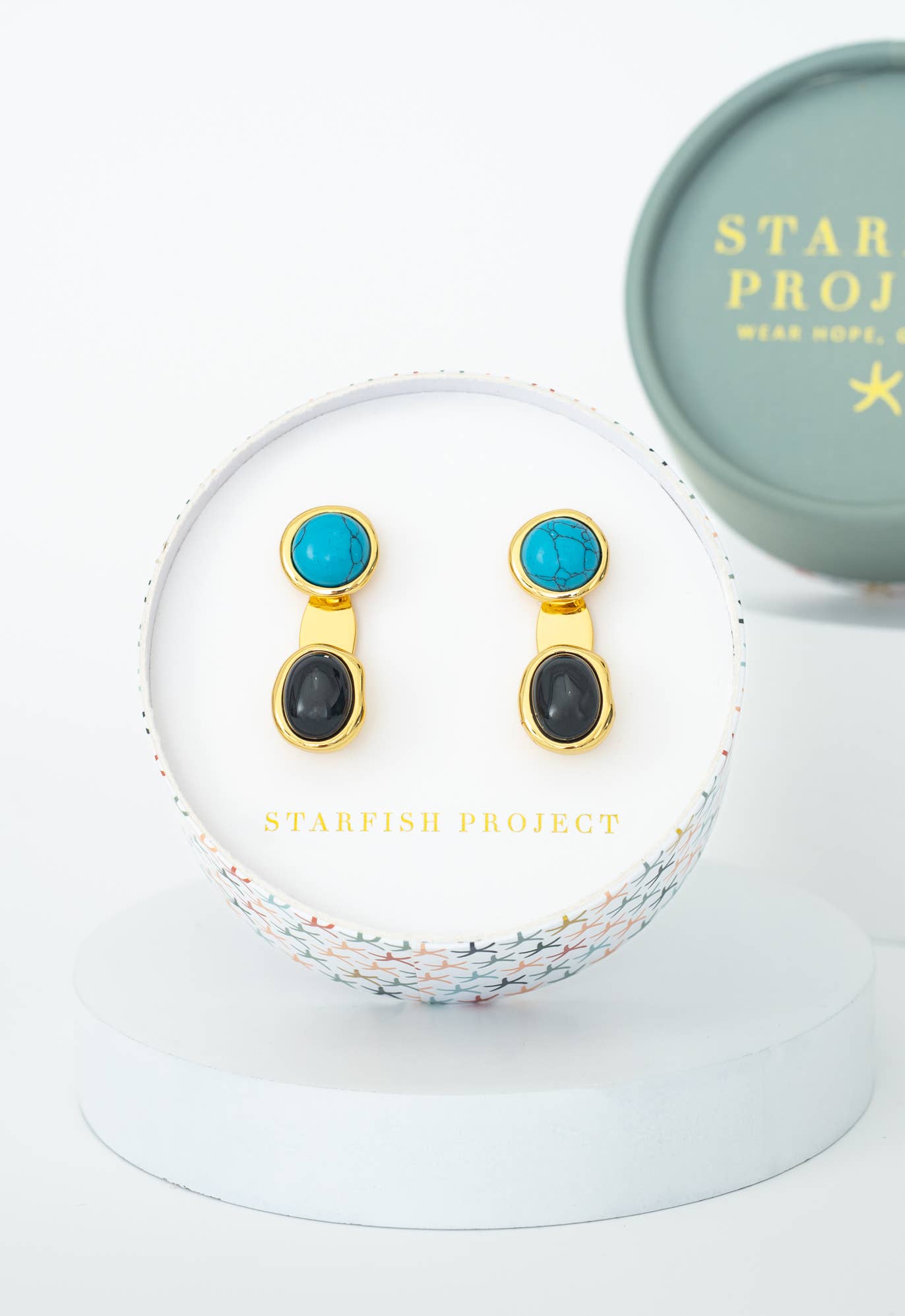 Eclipse Turquoise Ear Jackets