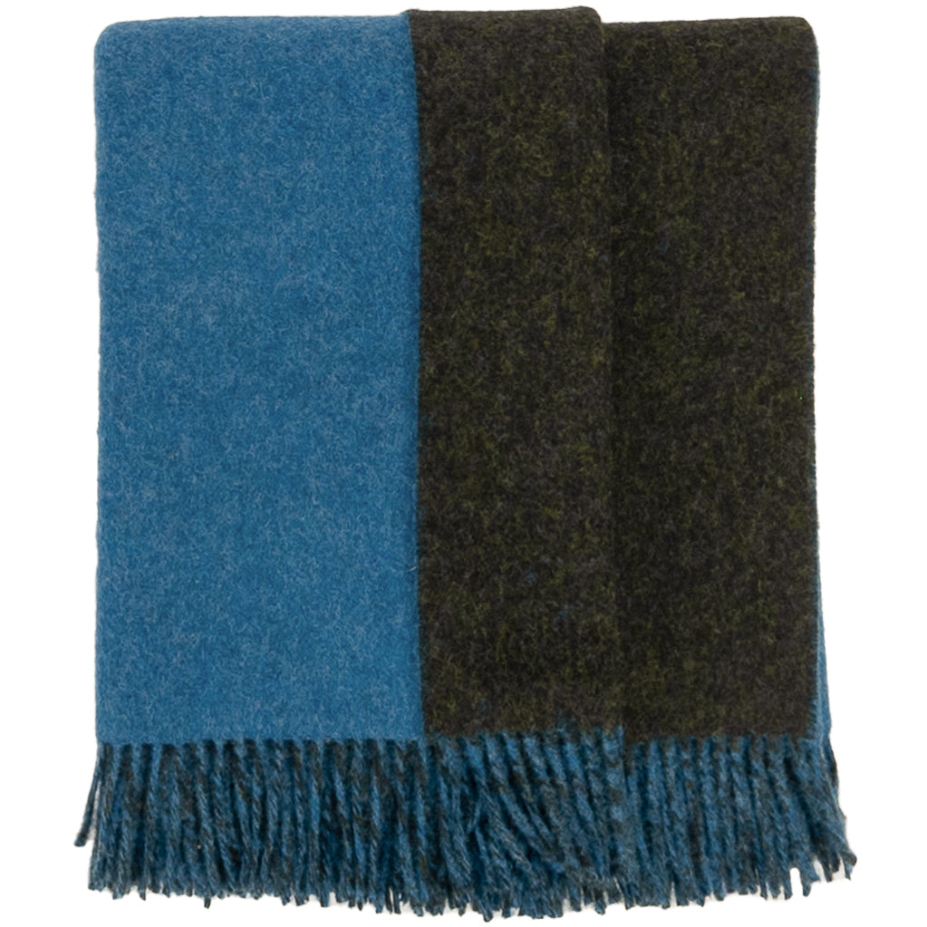 Highland Tweeds Reversible Double Cloth Throw (Sea/Green) - Osadia Concept Store