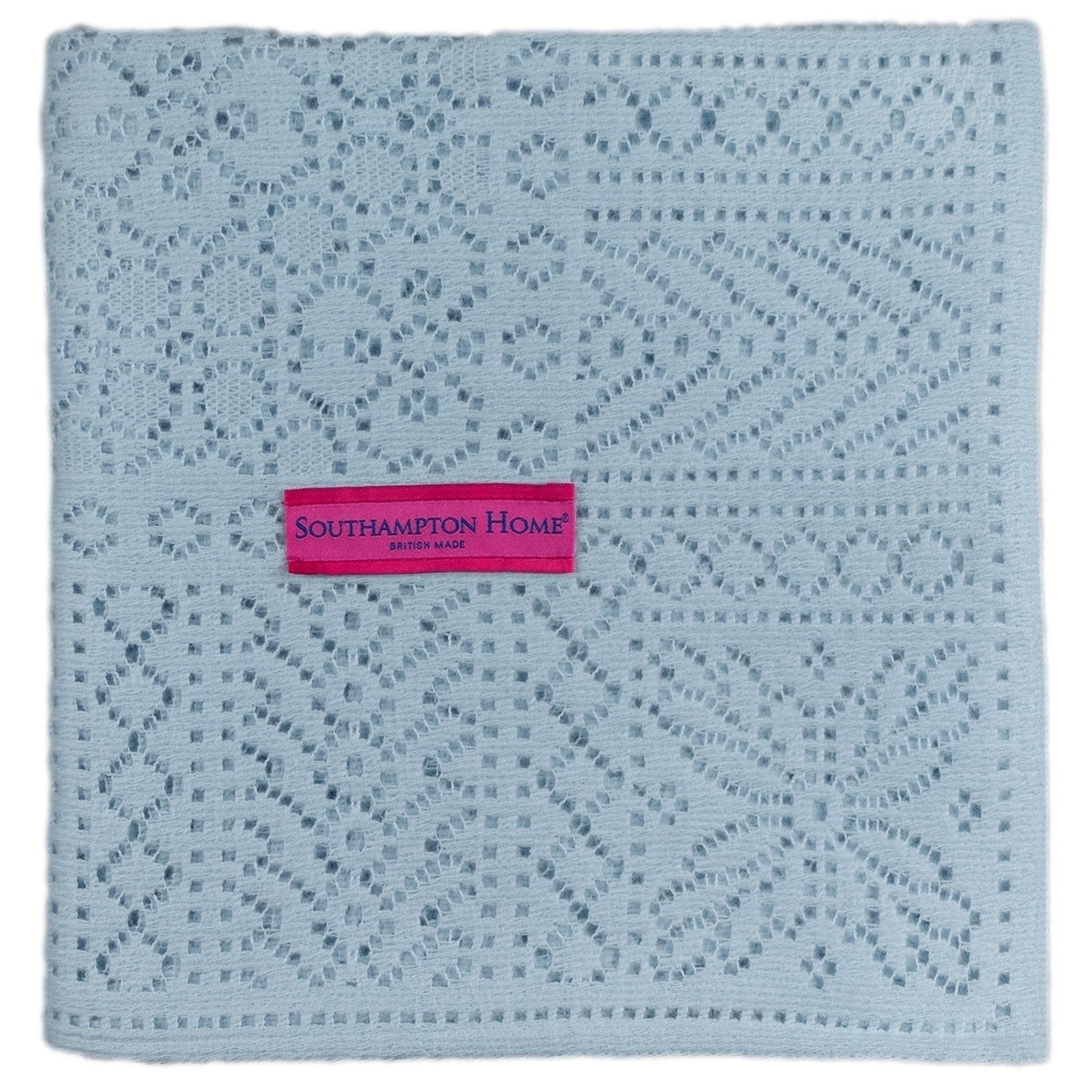 Southampton Home Lace Weave Baby Shawl ~ Blue ~